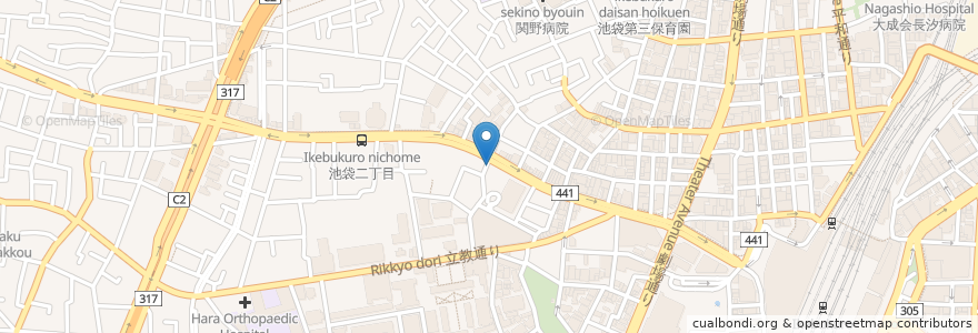 Mapa de ubicacion de CoCo壱番屋 en 日本, 东京都/東京都, 豊島区.