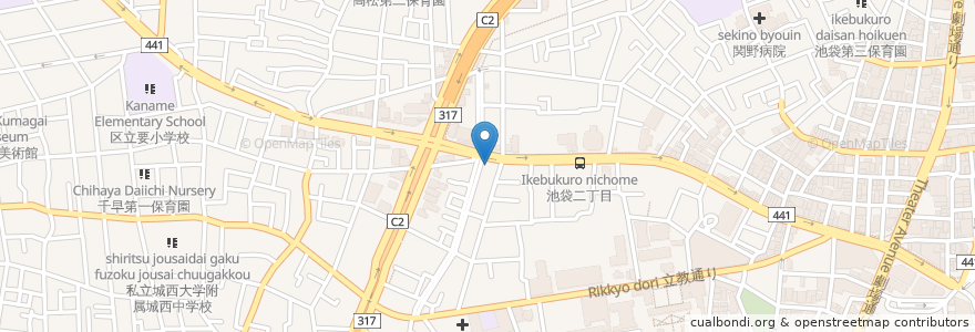 Mapa de ubicacion de らーめん未来 en Giappone, Tokyo, Toshima.