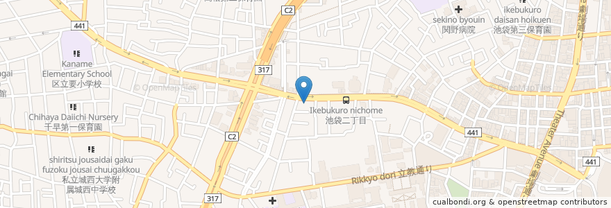 Mapa de ubicacion de 金光教 en Japon, Tokyo, 豊島区.