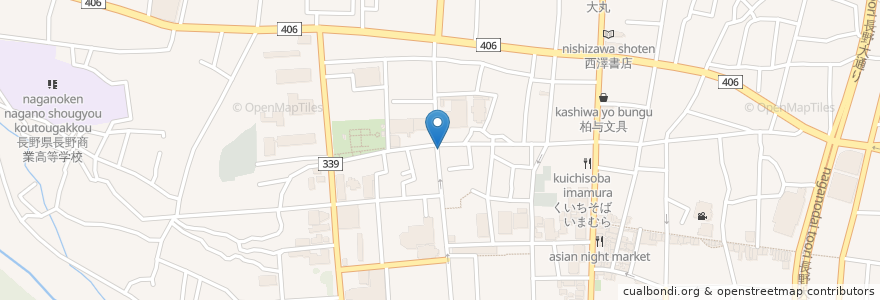 Mapa de ubicacion de レストラン136 en 日本, 長野県, 長野市.