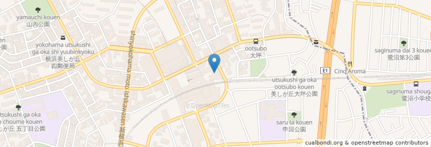 Mapa de ubicacion de テラスキッチン en Japão, 神奈川県, 横浜市, 青葉区.