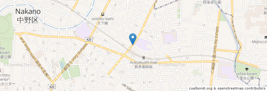 Mapa de ubicacion de とうがらし en ژاپن, 東京都, 中野区.