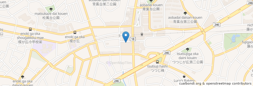 Mapa de ubicacion de キーコーヒー en Japan, Präfektur Kanagawa, Yokohama, 青葉区.