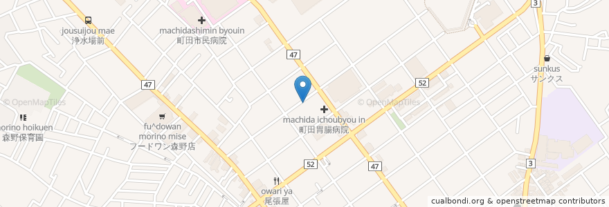 Mapa de ubicacion de 恭栄薬局 en Giappone, Tokyo, 町田市.