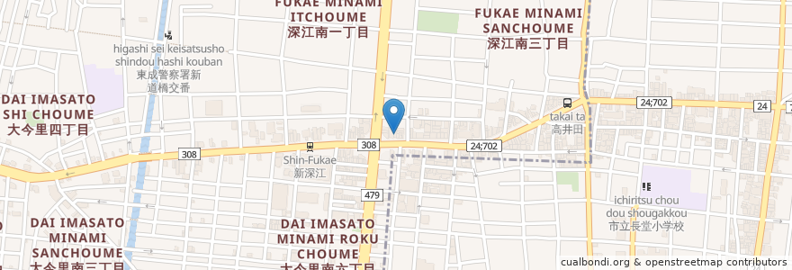 Mapa de ubicacion de SASUKE en Japón, Prefectura De Osaka, Osaka, 東成区.