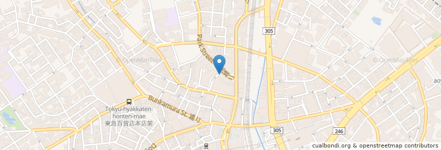 Mapa de ubicacion de バルバッコアグリル渋谷 en اليابان, 東京都, 渋谷区.