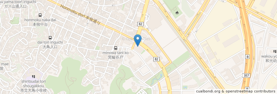 Mapa de ubicacion de ジョナサン en 日本, 神奈川県, 横浜市, 中区.