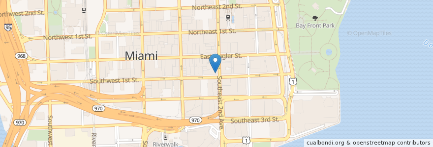 Mapa de ubicacion de Ocean Bank en Vereinigte Staaten Von Amerika, Florida, Miami-Dade County, Miami.