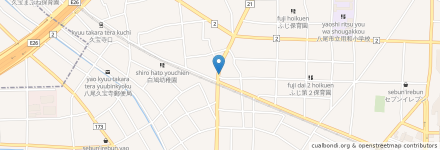 Mapa de ubicacion de やきとり大吉 八尾西店 en 日本, 大阪府, 八尾市.