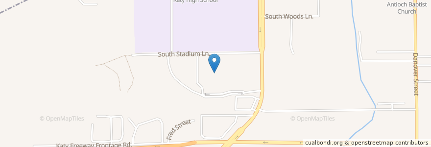 Mapa de ubicacion de Leonard E Merrell Center en United States, Texas, Katy, Fort Bend County.