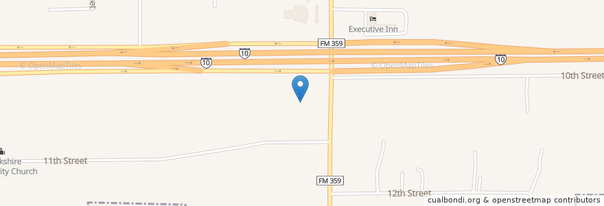 Mapa de ubicacion de McDonald's en Vereinigte Staaten Von Amerika, Texas, Waller County, Brookshire.