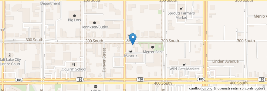 Mapa de ubicacion de Yoshi's Japanese Grill en Amerika Birleşik Devletleri, Utah, Salt Lake County, Salt Lake City.