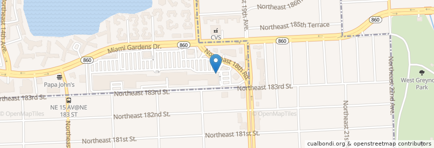 Mapa de ubicacion de Chase en 美利坚合众国/美利堅合眾國, 佛罗里达州/佛羅里達州, 迈阿密-戴德县/邁亞美戴德縣/邁阿密-戴德郡, North Miami Beach.