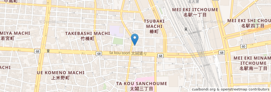 Mapa de ubicacion de 代々木アニメーション en Giappone, Prefettura Di Aichi, 名古屋市, 中村区.