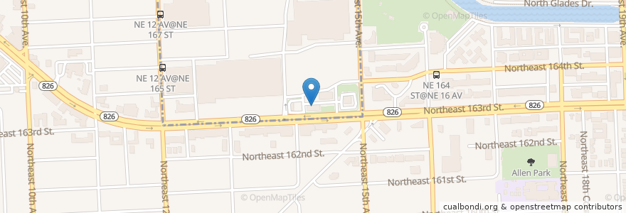 Mapa de ubicacion de Subway en Amerika Birleşik Devletleri, Florida, Miami-Dade County, North Miami Beach.