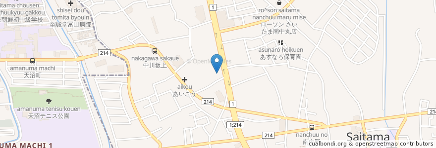 Mapa de ubicacion de 揚州商人 en 日本, 埼玉県, さいたま市, 見沼区.