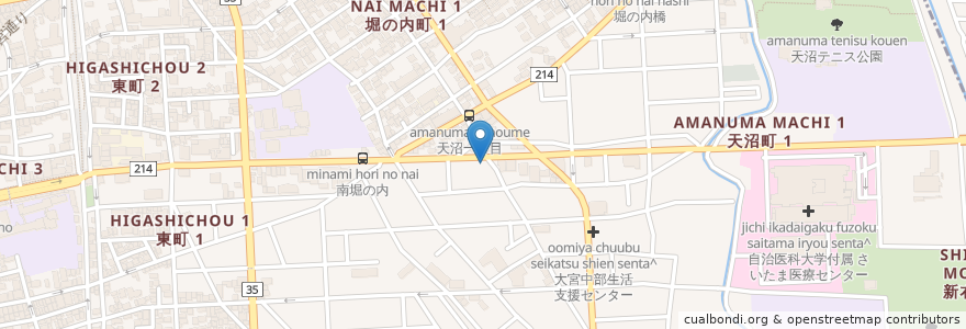 Mapa de ubicacion de 武内どうぶつ病院 en 일본, 사이타마현, さいたま市, 大宮区.