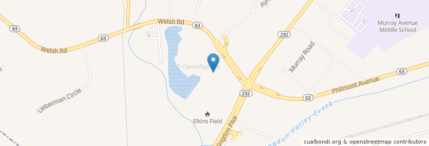 Mapa de ubicacion de CVS Pharmacy en Amerika Birleşik Devletleri, Pensilvanya, Montgomery County, Lower Moreland Township.