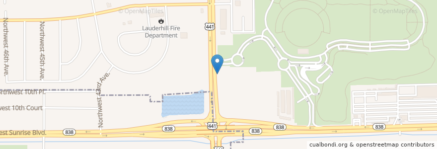 Mapa de ubicacion de Aunt I's Jamaican Restaurant en Amerika Birleşik Devletleri, Florida, Broward County, Lauderhill.