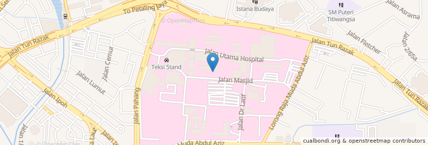 Mapa de ubicacion de Jabatan Sajian Diatetik en Maleisië, Selangor, Kuala Lumpur.