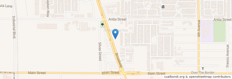 Mapa de ubicacion de San Ysidro Health Center en États-Unis D'Amérique, Californie, San Diego County, Chula Vista.