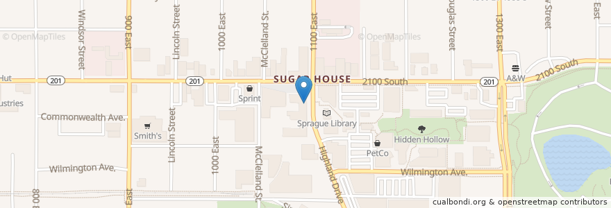 Mapa de ubicacion de Sugar House Dental Care en Estados Unidos De América, Utah, Salt Lake County, Salt Lake City.