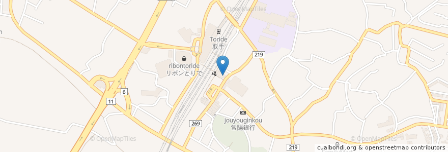 Mapa de ubicacion de バーミヤン en Japon, Préfecture D'Ibaraki, 取手市.