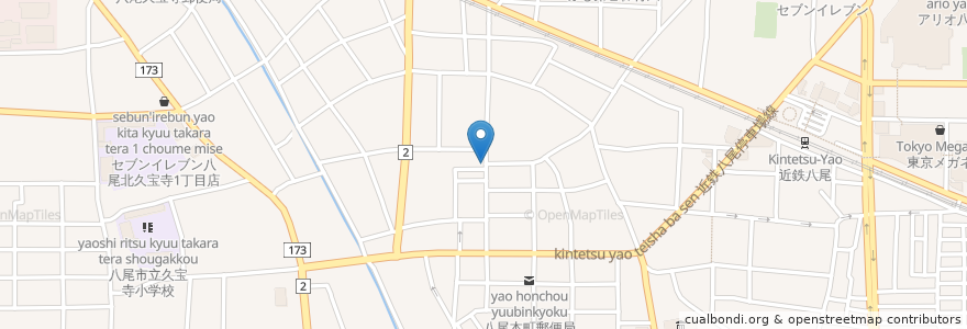 Mapa de ubicacion de 山崎てんぷら店 en اليابان, أوساكا, 八尾市.