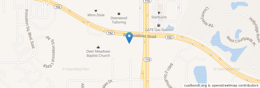 Mapa de ubicacion de Sushi House en Verenigde Staten, Florida, Duval County, Jacksonville.