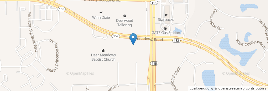 Mapa de ubicacion de Domino's en Amerika Syarikat, Florida, Duval County, Jacksonville.