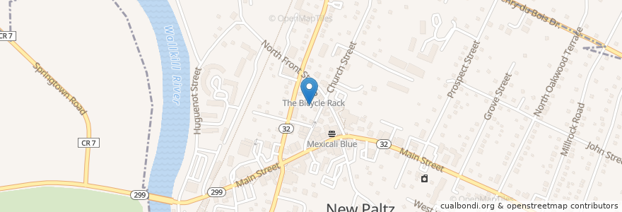 Mapa de ubicacion de Huckleberry en Estados Unidos Da América, Nova Iorque, Ulster County, Town Of New Paltz, New Paltz.