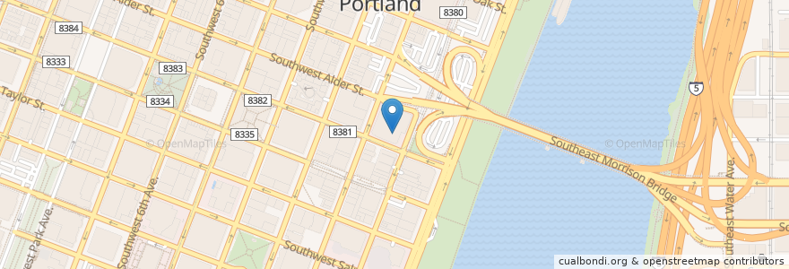 Mapa de ubicacion de Cafe Roma en Amerika Syarikat, Oregon, Portland, Multnomah County.