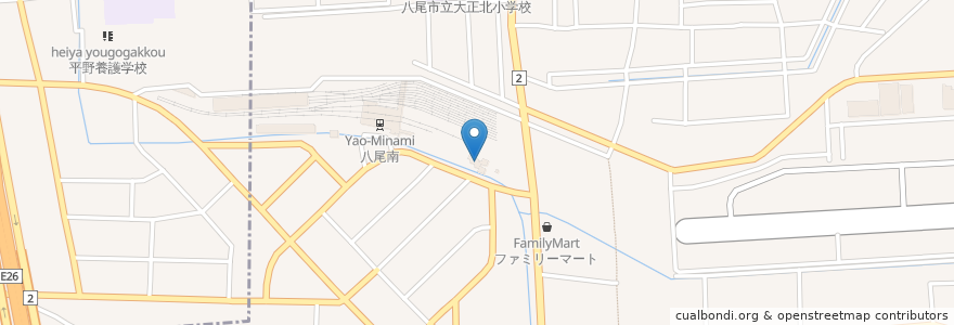Mapa de ubicacion de マリア保育園 en 日本, 大阪府, 八尾市.