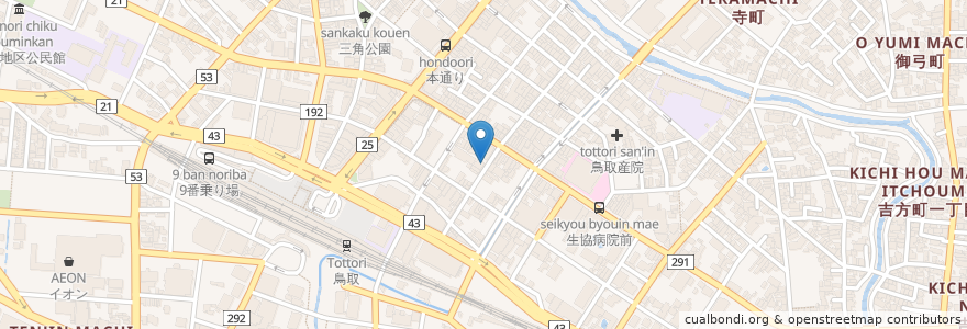 Mapa de ubicacion de 食遊処　一慶 en Japan, Tottori Prefecture, Tottori.