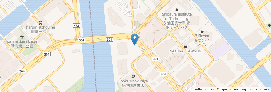 Mapa de ubicacion de 豊洲寺沢クリニック en 일본, 도쿄도, 江東区.