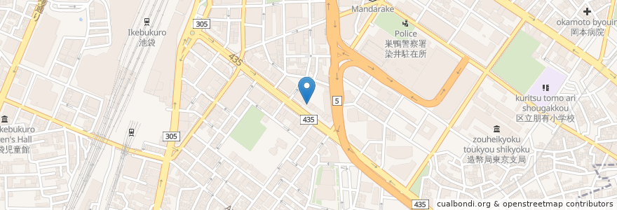 Mapa de ubicacion de 巣鴨信用金庫 en Japón, Tokio, Toshima.