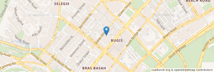 Mapa de ubicacion de Film Garde Bugis+ en Singapura, Central.