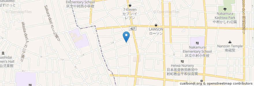 Mapa de ubicacion de 大野醫院 en Japonya, 東京都, 練馬区.