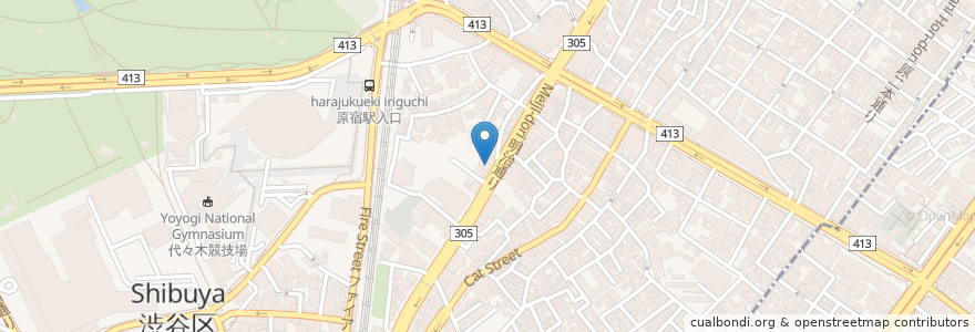 Mapa de ubicacion de ピッツェリア カンテラ en 日本, 東京都, 渋谷区.