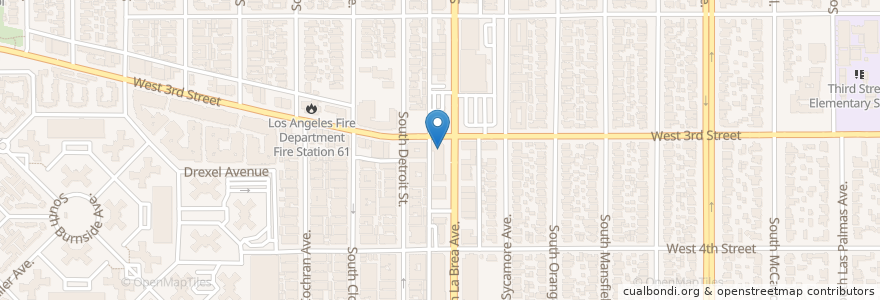 Mapa de ubicacion de CVS Pharmacy en Stati Uniti D'America, California, Los Angeles County, Los Angeles.