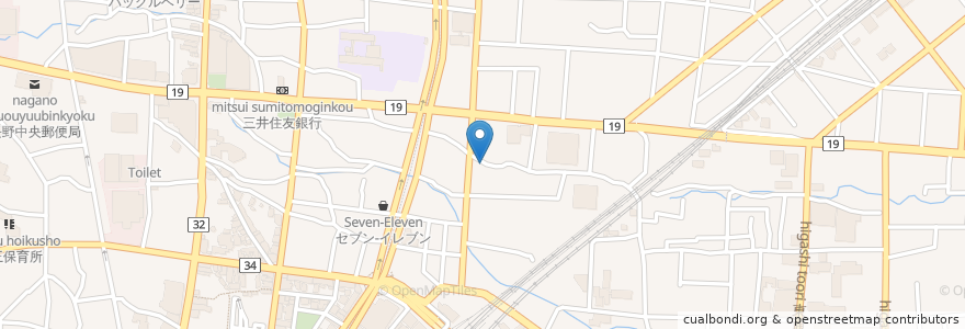 Mapa de ubicacion de ミドリ薬局 en 日本, 長野県, 長野市.