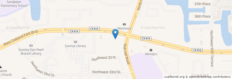 Mapa de ubicacion de Welleby Vet Hospital en Amerika Syarikat, Florida, Broward County, Sunrise.