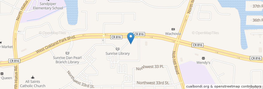 Mapa de ubicacion de Sunrise Fire-Rescue Station #72 en United States, Florida, Broward County, Sunrise.