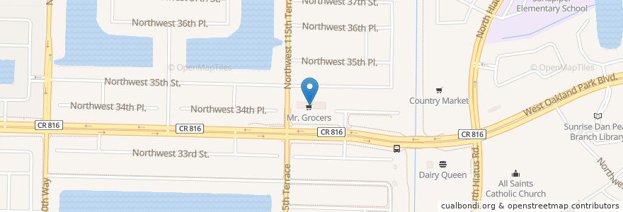 Mapa de ubicacion de Don Carlin's Restaurant en Estados Unidos Da América, Flórida, Broward County, Sunrise.