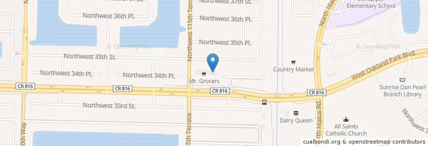 Mapa de ubicacion de About Time Cafe en Verenigde Staten, Florida, Broward County, Sunrise.