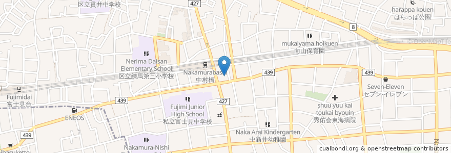 Mapa de ubicacion de 三井住友銀行中村橋支店 en ژاپن, 東京都, 練馬区.