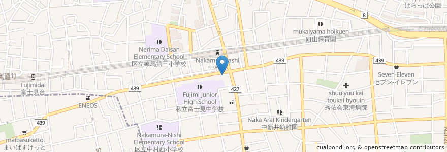 Mapa de ubicacion de 天たけ en Japon, Tokyo, 練馬区.