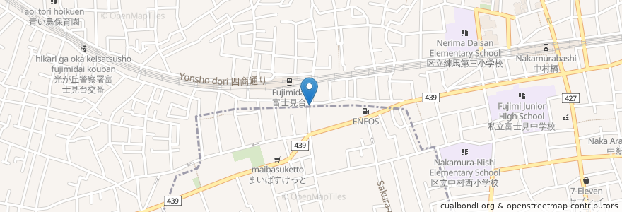 Mapa de ubicacion de ぎょうざの満洲 en 日本, 东京都/東京都, 練馬区.