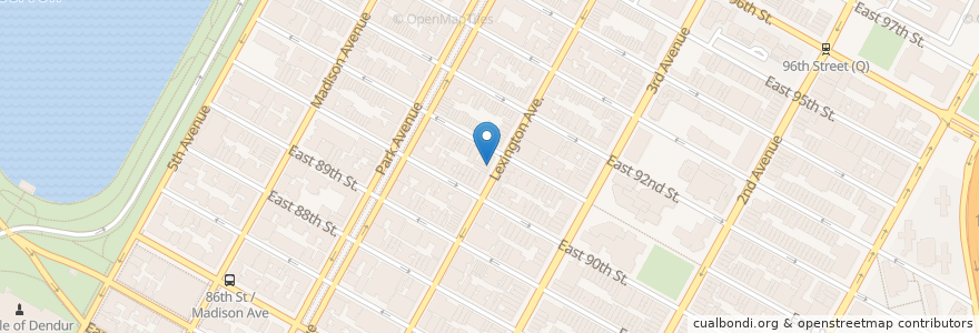 Mapa de ubicacion de Pic Up Stix en Соединённые Штаты Америки, Нью-Йорк, Нью-Йорк, Округ Нью-Йорк, Манхэттен, Manhattan Community Board 8.