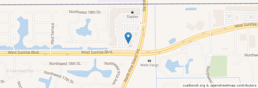 Mapa de ubicacion de BB&T en Amerika Syarikat, Florida, Broward County.